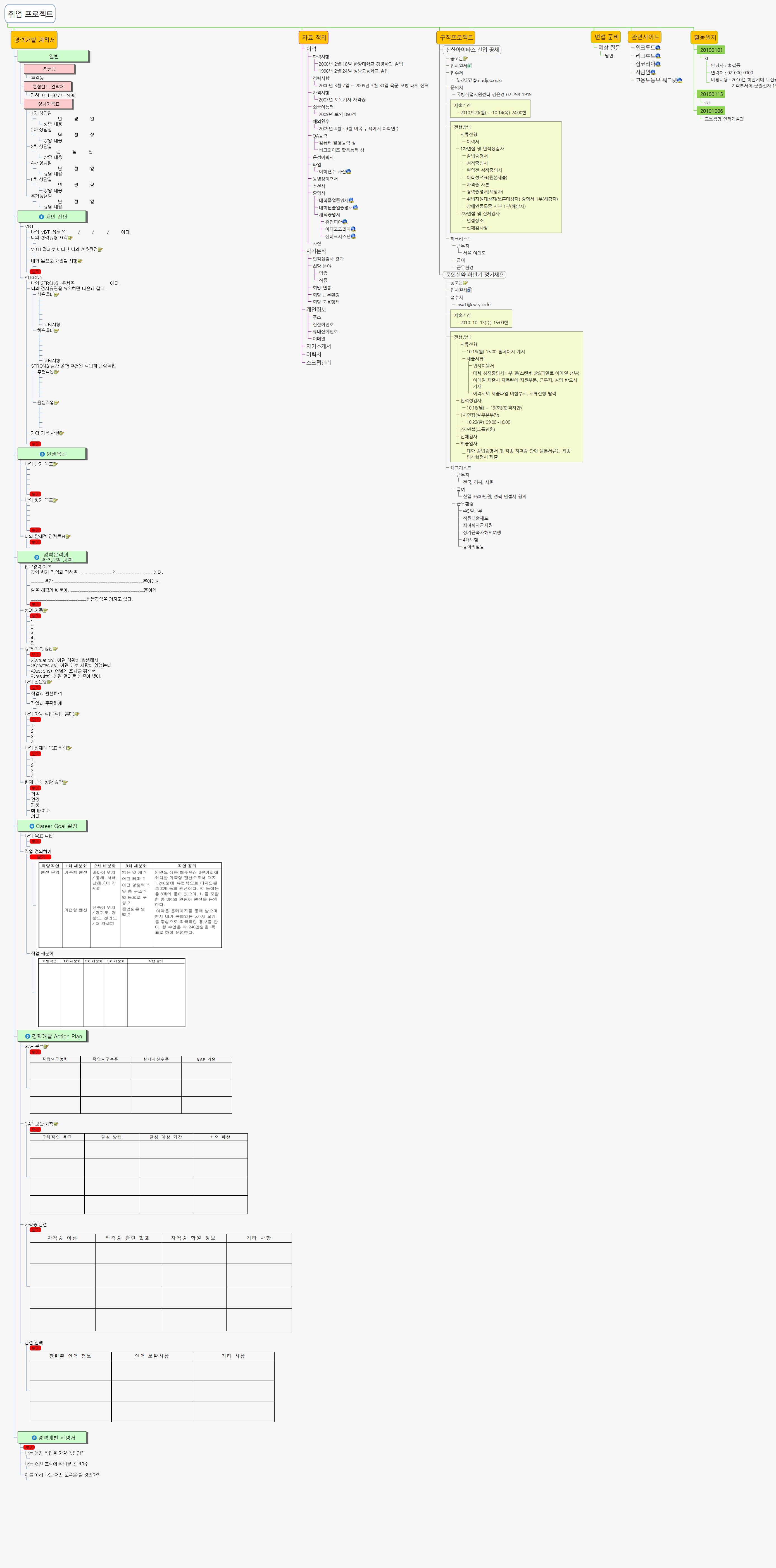 취업 통합관리 파일 이미지